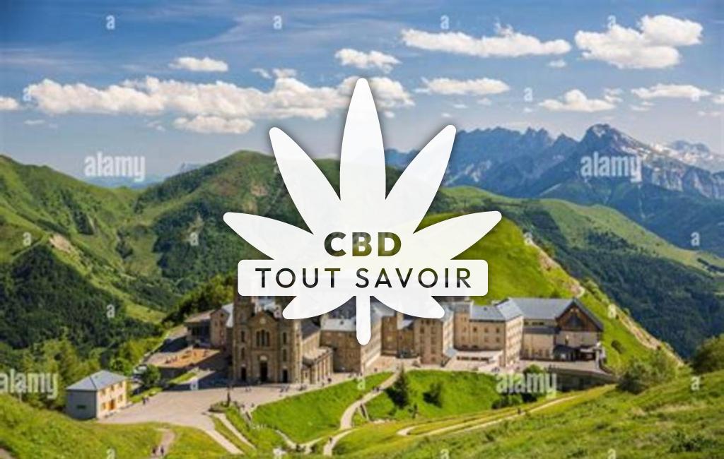Village à La-Salette-Fallavaux avec feuille Cannabis CBD