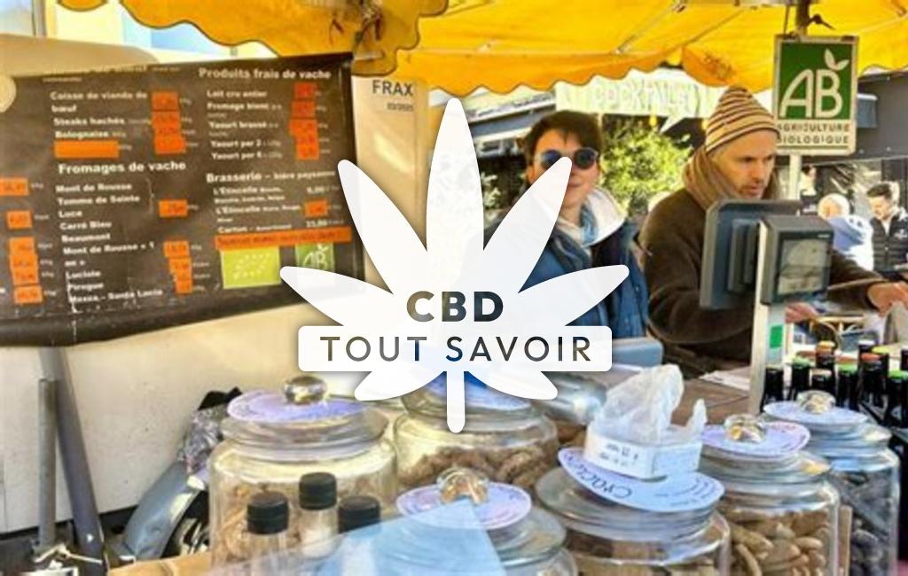 Village à Sainte-Luce avec feuille Cannabis CBD