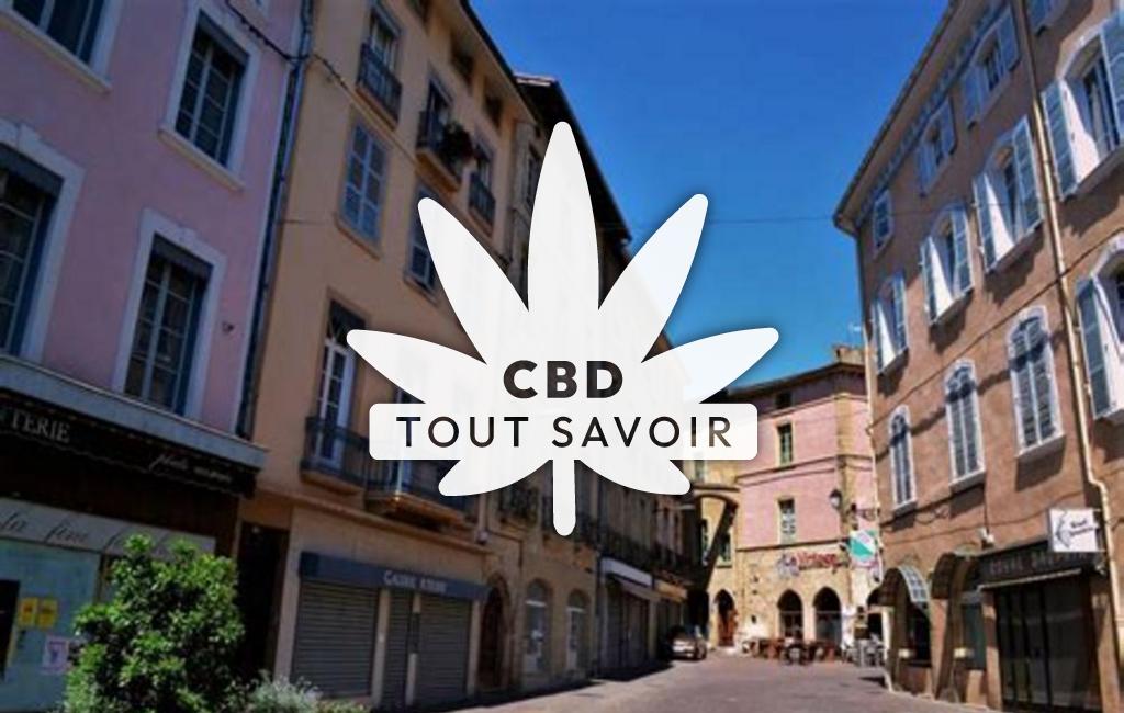 Village à Marnans avec feuille Cannabis CBD