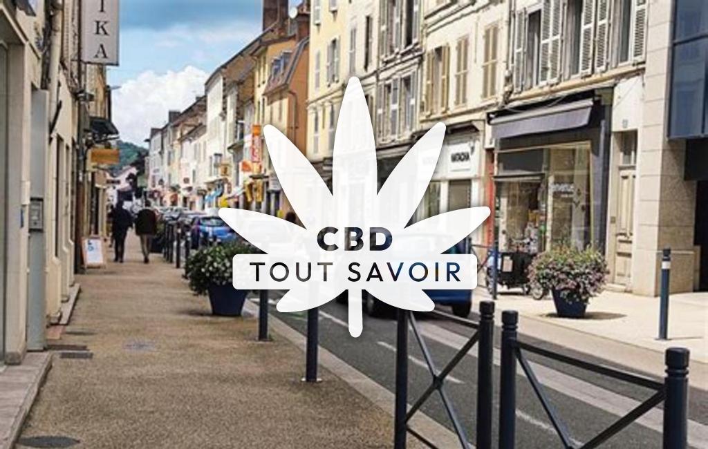 Village à Champvans avec feuille Cannabis CBD