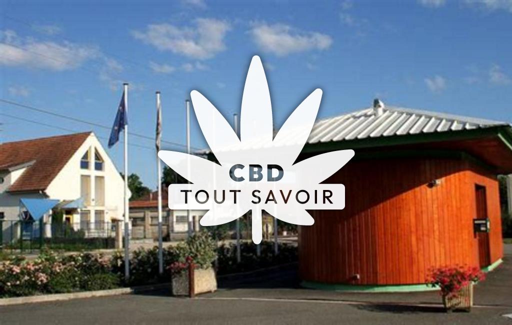 Village à Parcey avec feuille Cannabis CBD