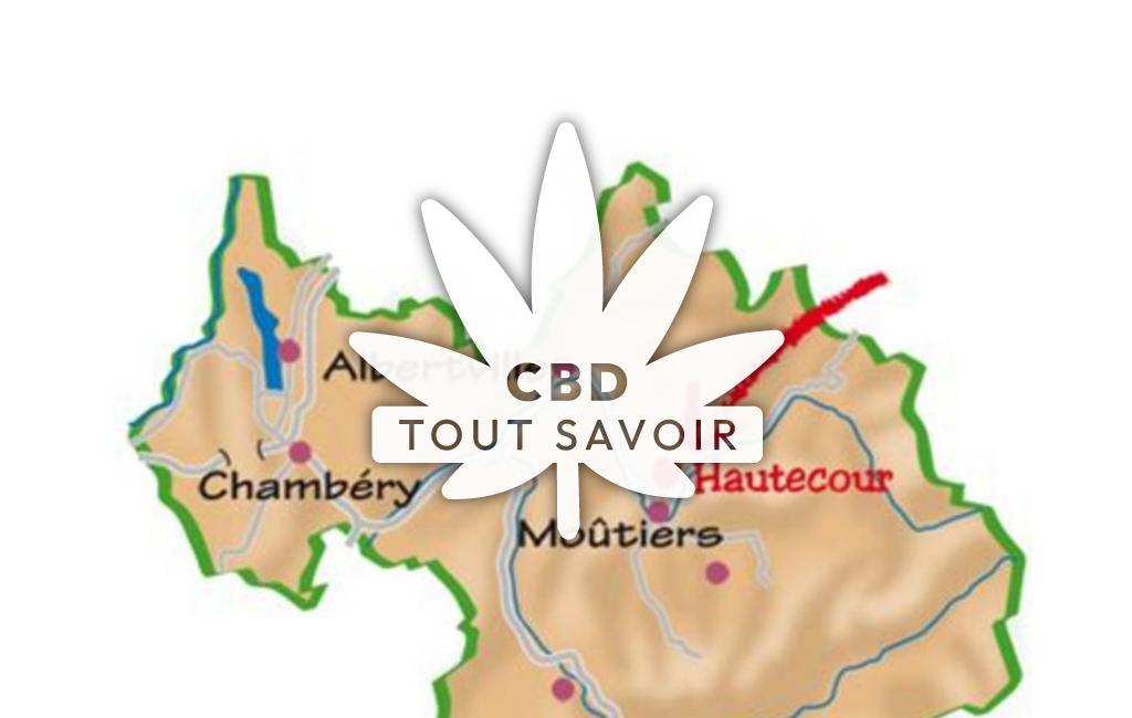 Village à Hautecour avec feuille Cannabis CBD