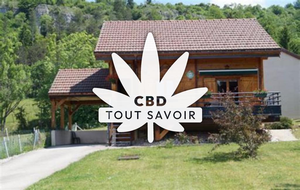Village à Les-Planches-en-Montagne avec feuille Cannabis CBD