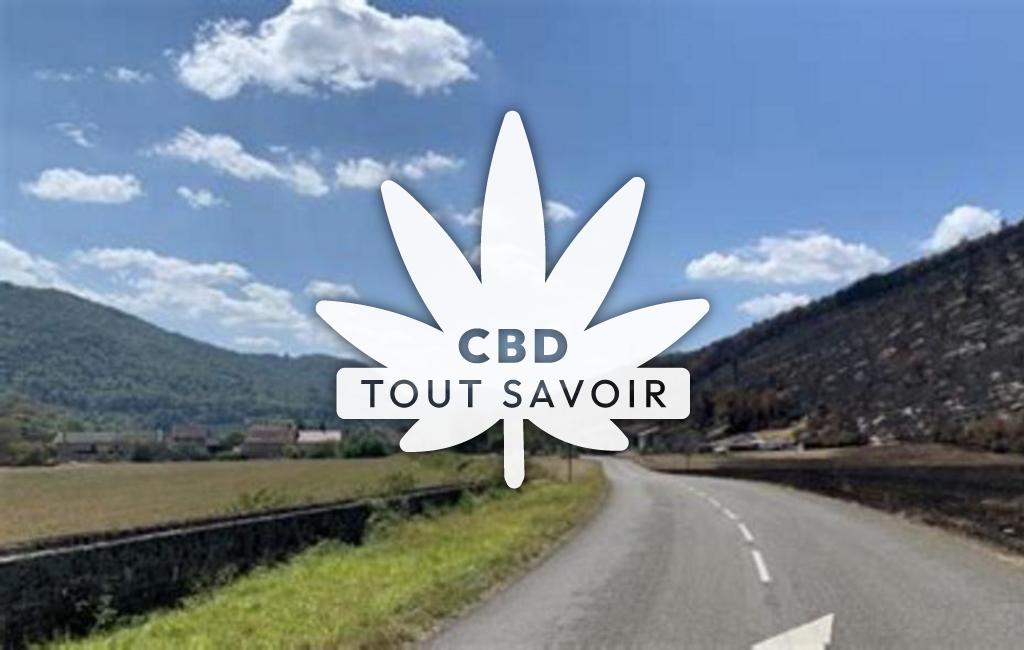Village à Cernon avec feuille Cannabis CBD
