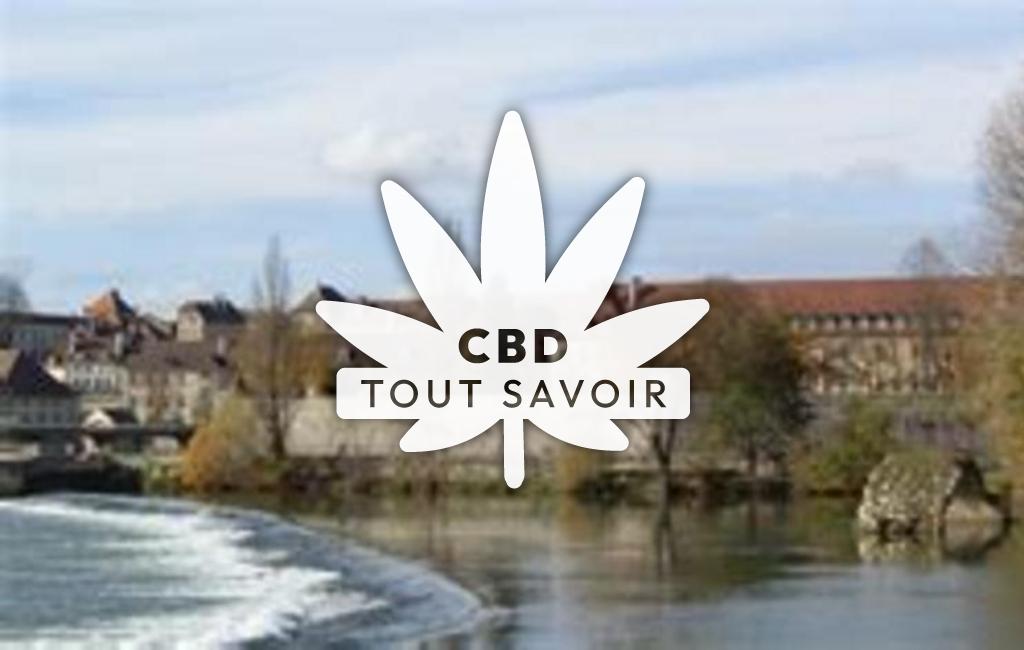 Village à La-Faviere avec feuille Cannabis CBD