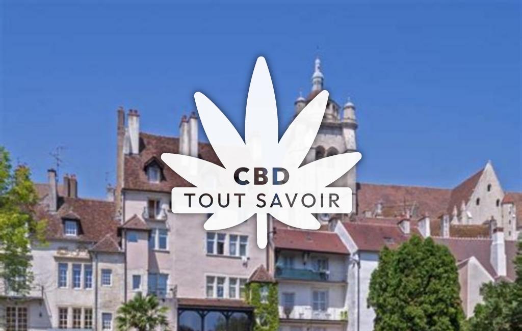 Village à Maisod avec feuille Cannabis CBD