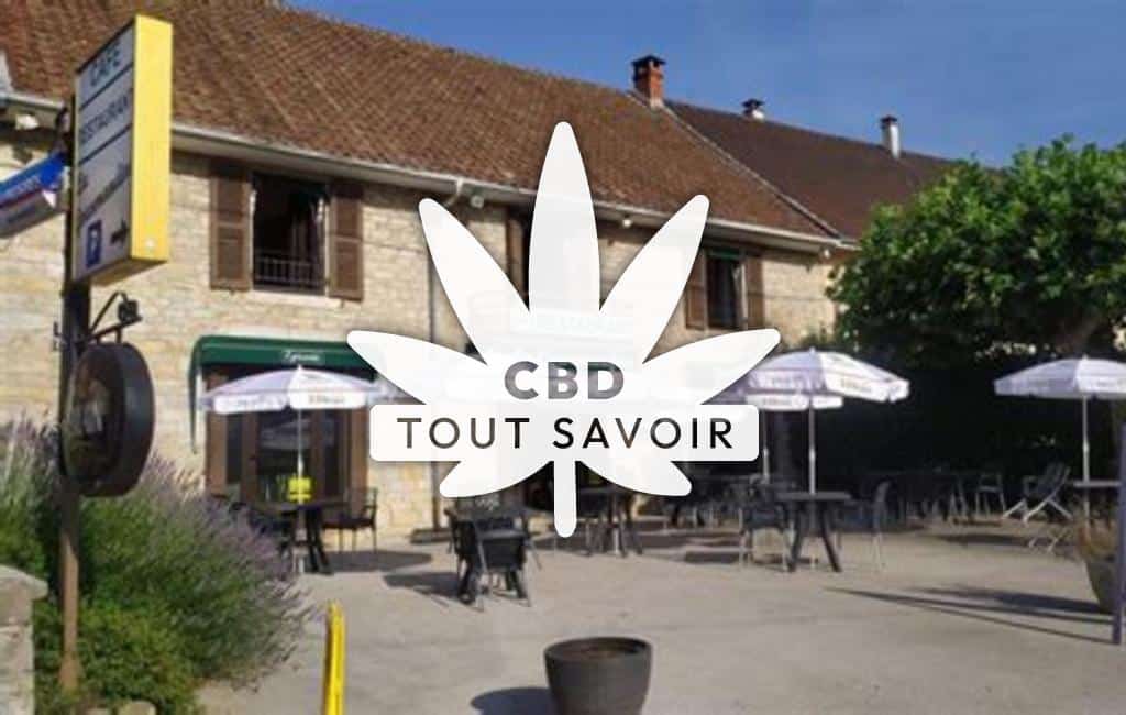 Village à Augisey avec feuille Cannabis CBD