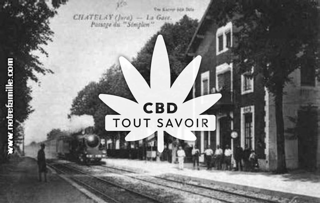 Village à Chatelay avec feuille Cannabis CBD