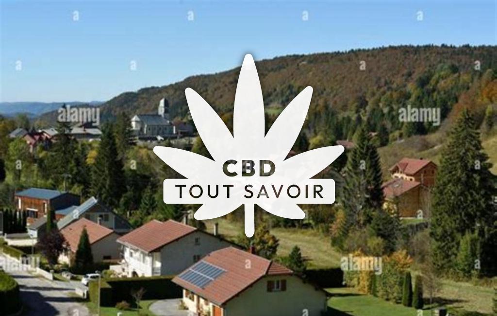 Village à Bellefontaine avec feuille Cannabis CBD