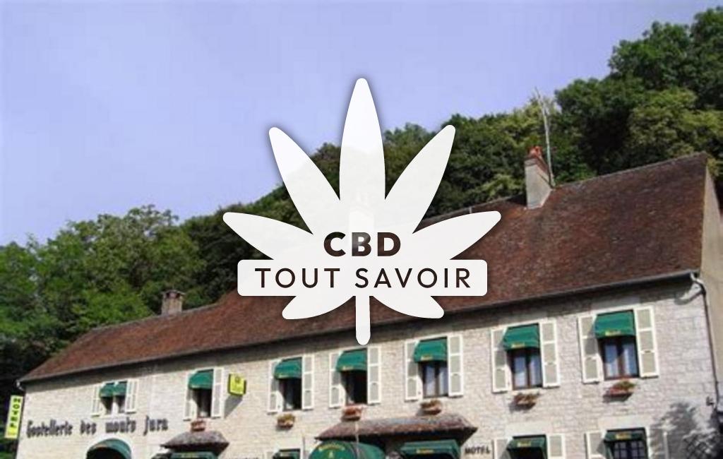 Village à Pannessieres avec feuille Cannabis CBD