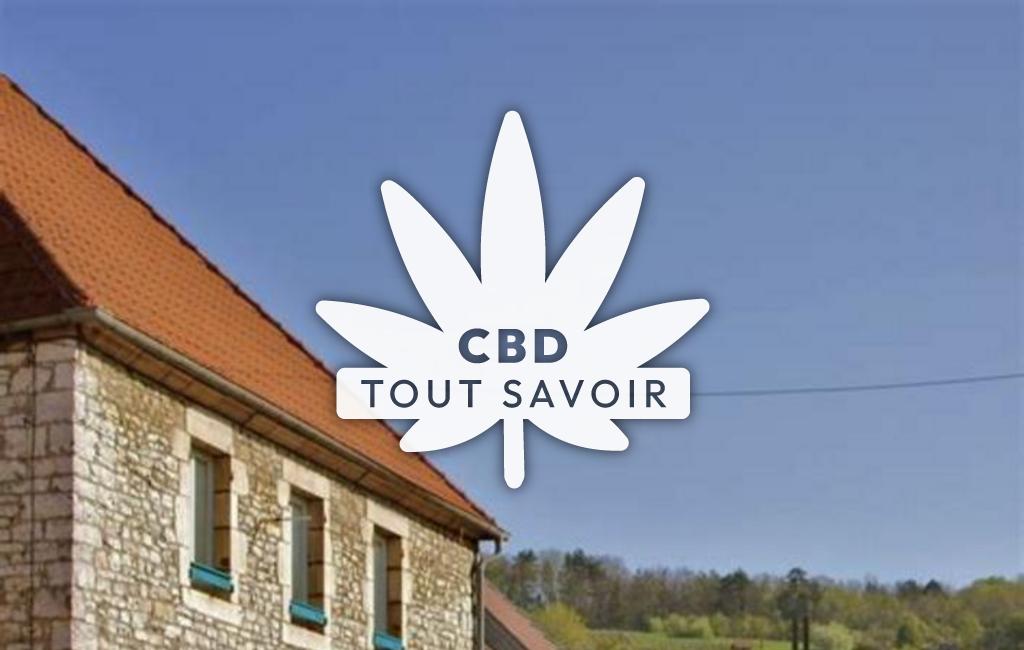 Village à Molamboz avec feuille Cannabis CBD