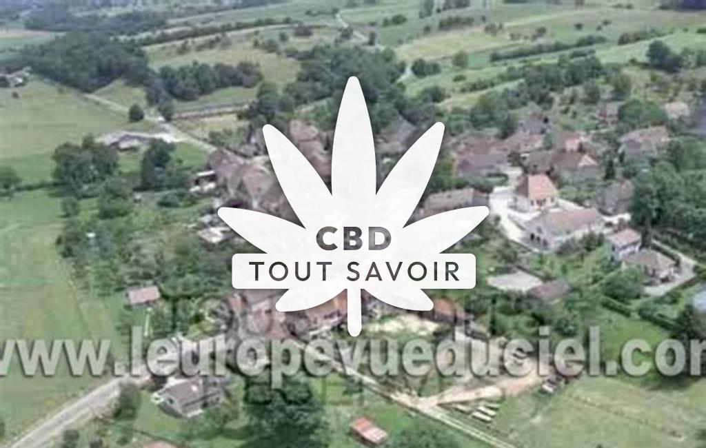 Village à Etrepigney avec feuille Cannabis CBD