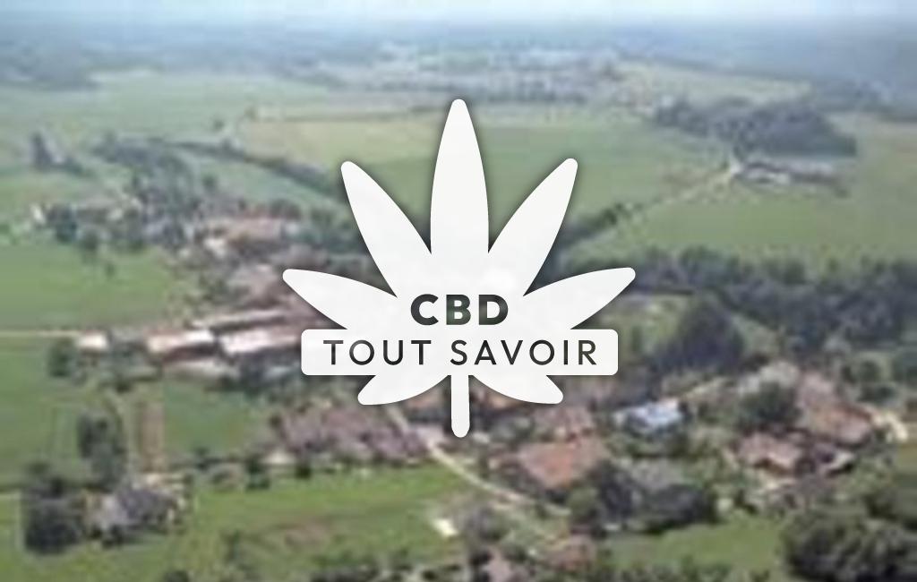 Village à Chamole avec feuille Cannabis CBD