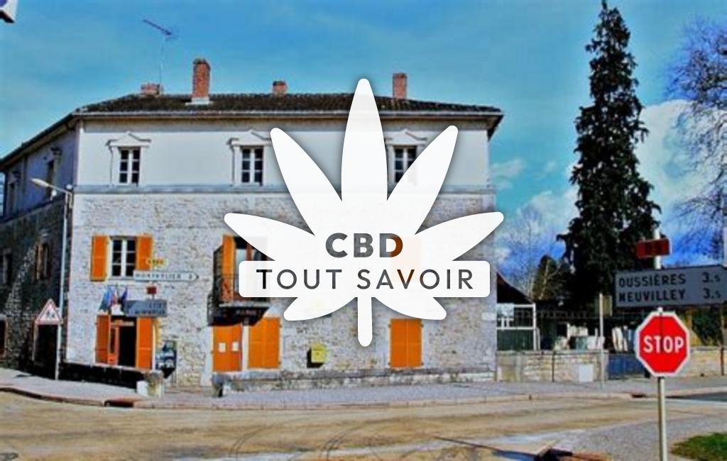 Village à Aumont avec feuille Cannabis CBD