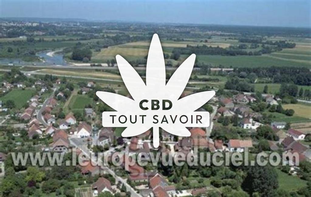 Village à Gevry avec feuille Cannabis CBD
