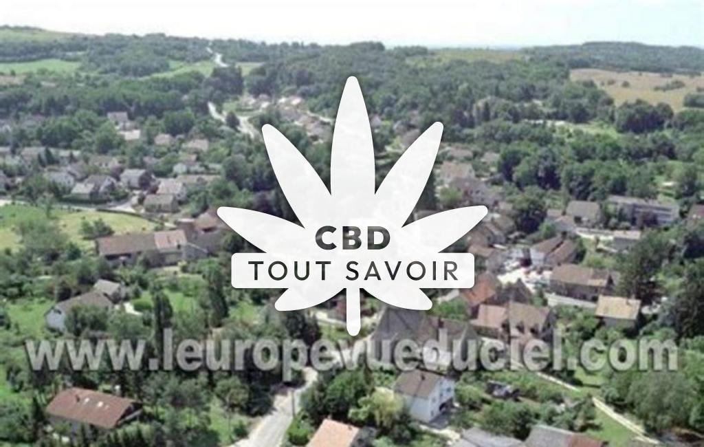 Village à Sampans avec feuille Cannabis CBD