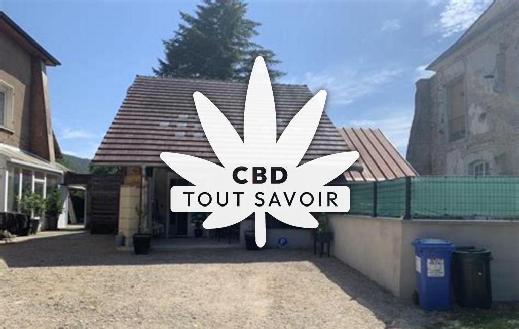 Village à La-Chapelle-sur-Furieuse avec feuille Cannabis CBD
