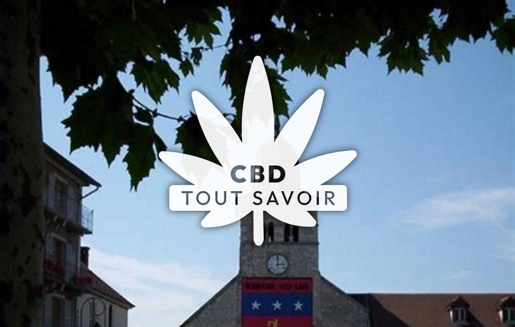 Village à Clairvaux-les-Lacs avec feuille Cannabis CBD