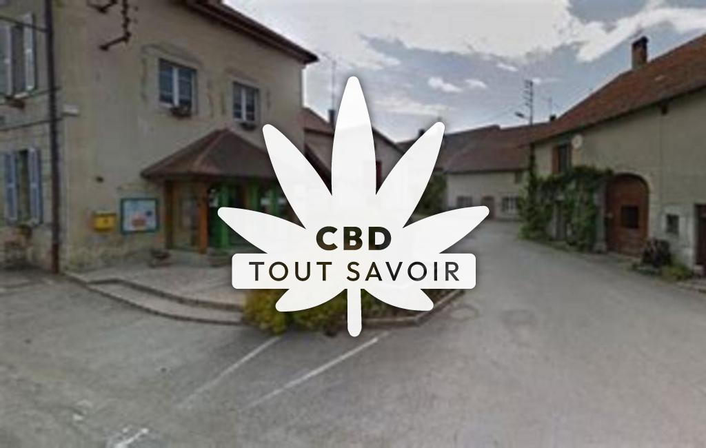 Village à Cogna avec feuille Cannabis CBD