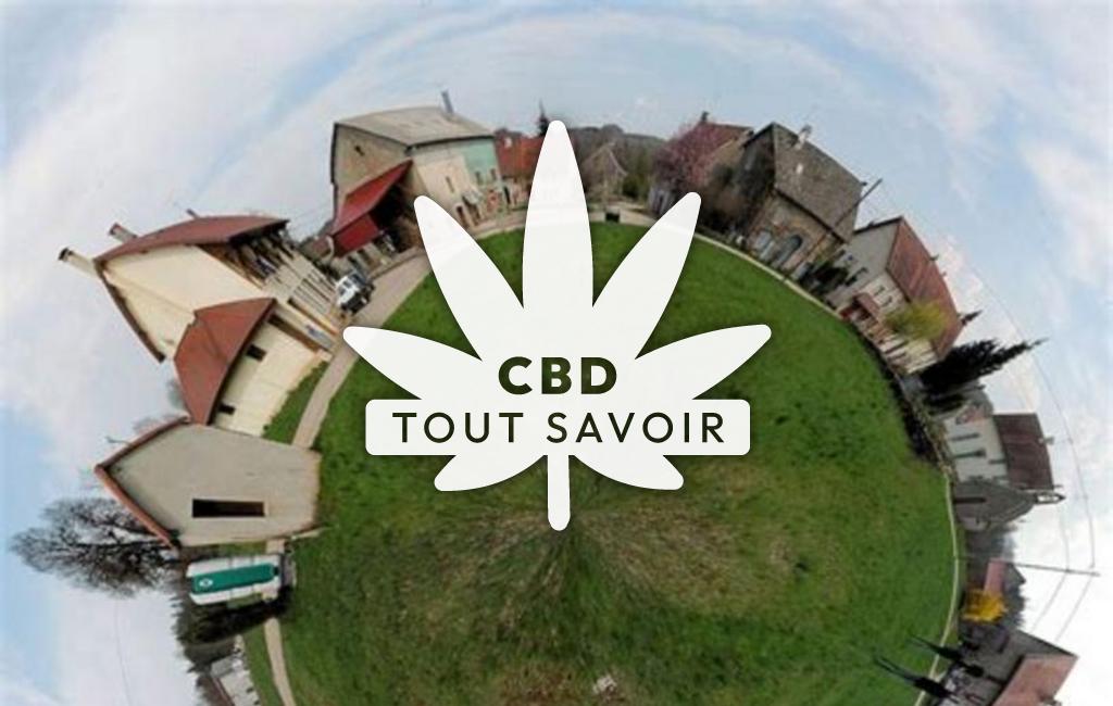 Village à Uxelles avec feuille Cannabis CBD