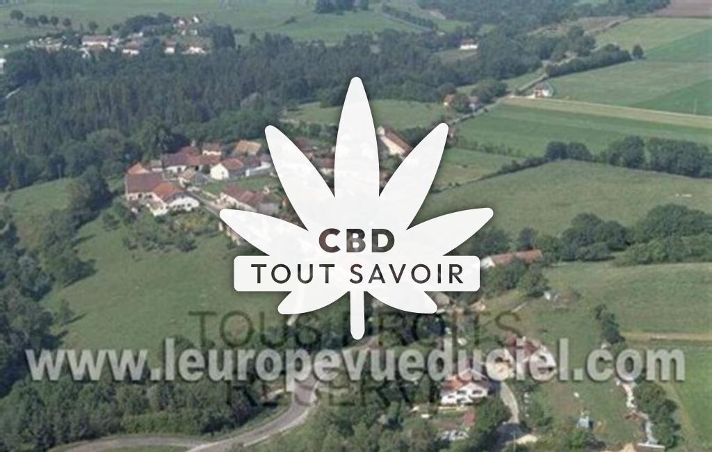 Village à Vertamboz avec feuille Cannabis CBD