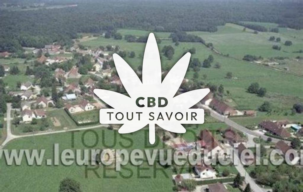 Village à Relans avec feuille Cannabis CBD