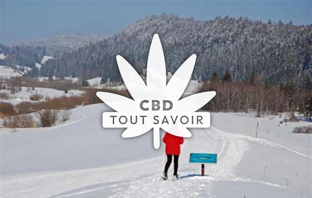 Village à Lac-des-Rouges-Truites avec feuille Cannabis CBD