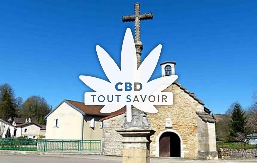 Village à Balanod avec feuille Cannabis CBD