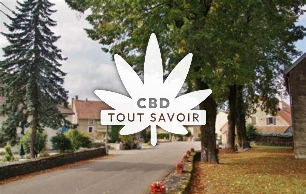 Village à La-Marre avec feuille Cannabis CBD