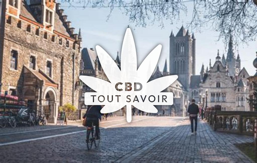 Village à Bois-de-Gand avec feuille Cannabis CBD
