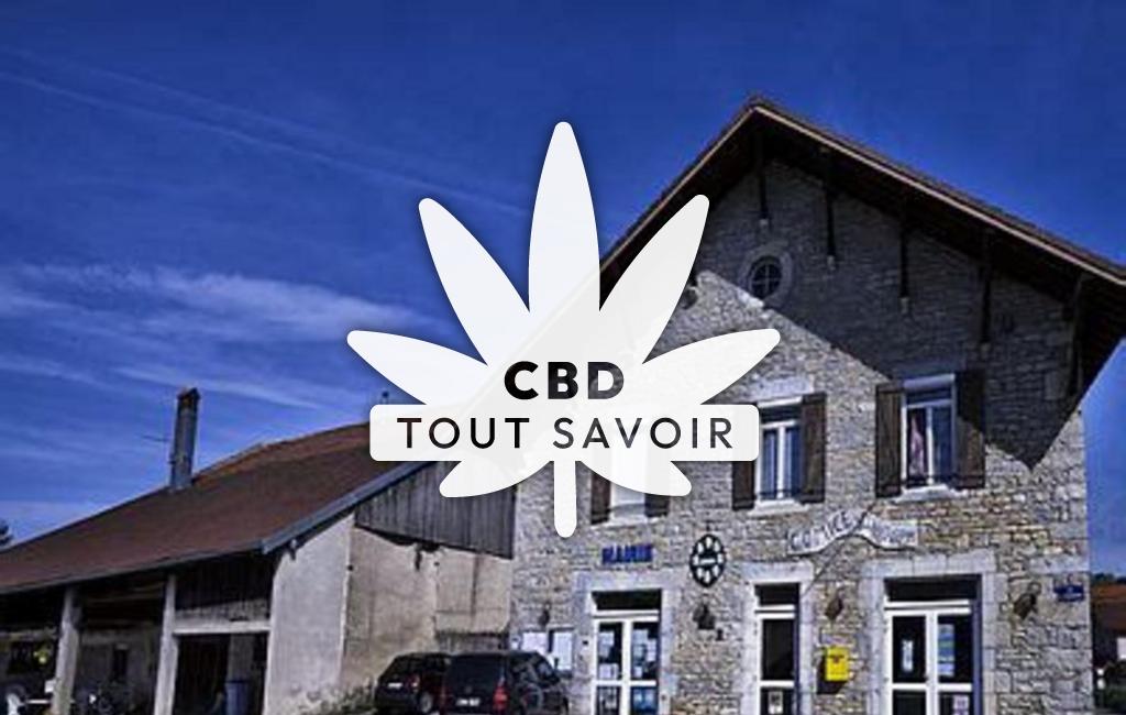 Village à Onglieres avec feuille Cannabis CBD