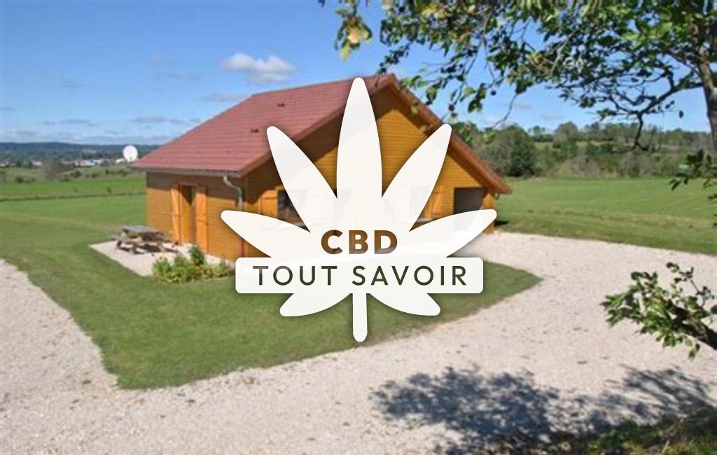Village à Rix avec feuille Cannabis CBD