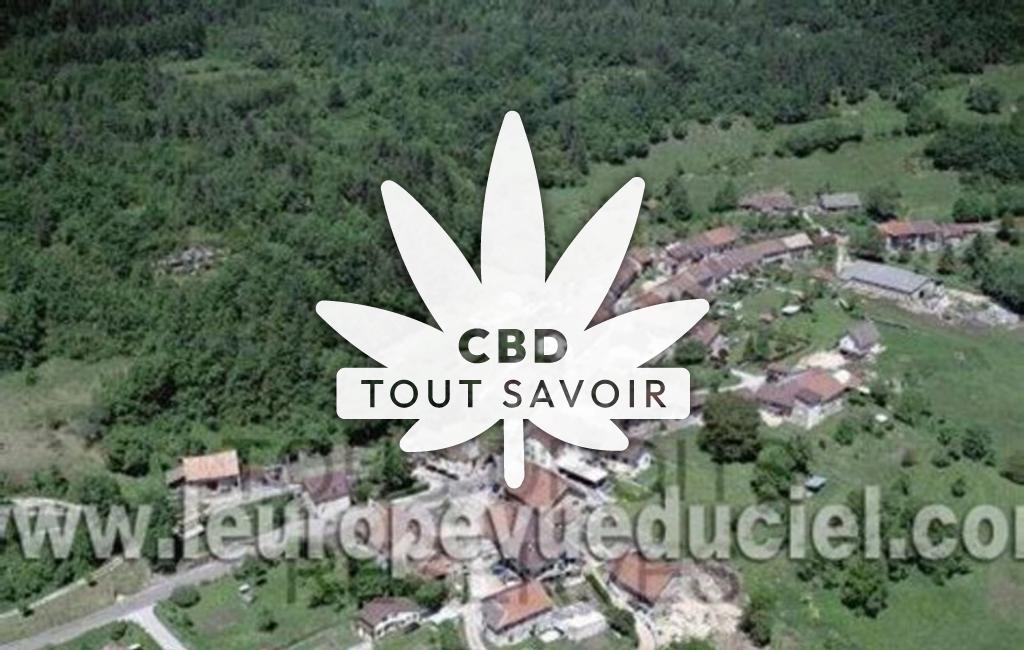 Village à Martigna avec feuille Cannabis CBD