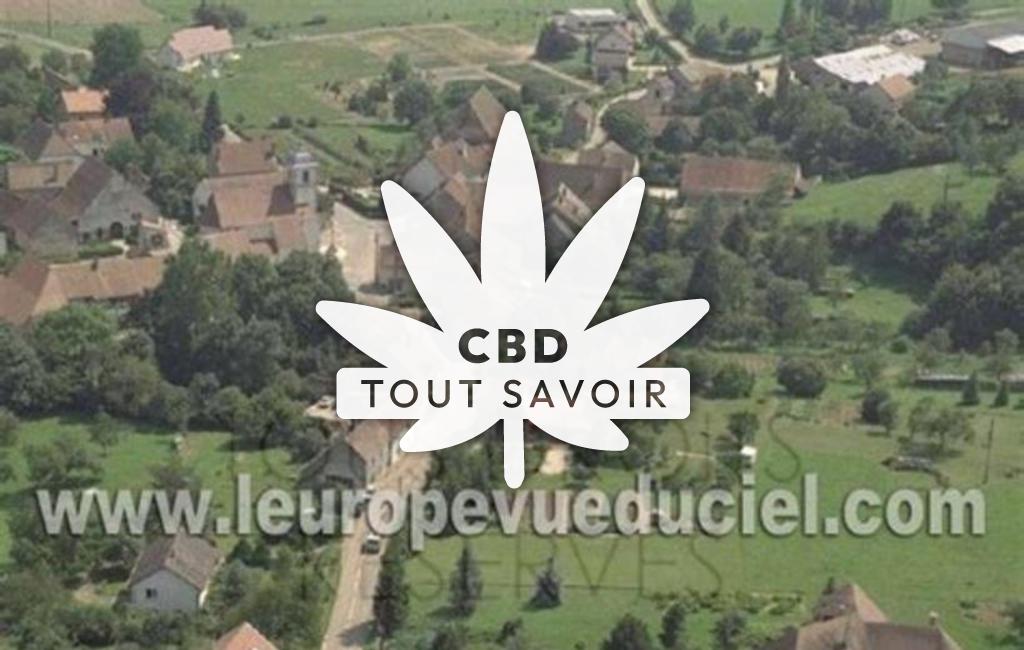 Village à Archelange avec feuille Cannabis CBD