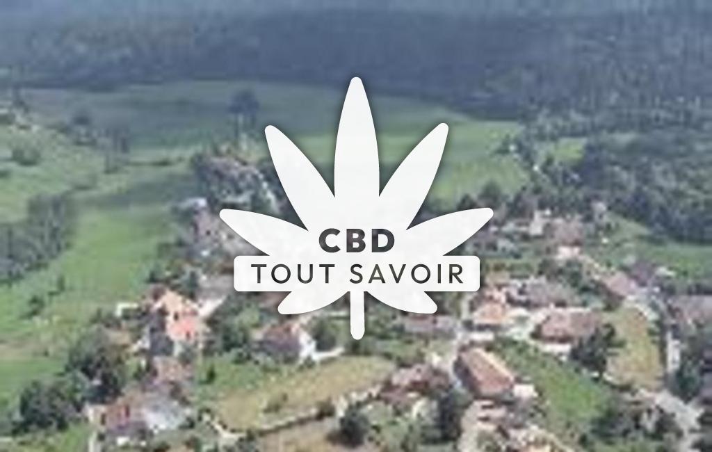 Village à Chapois avec feuille Cannabis CBD