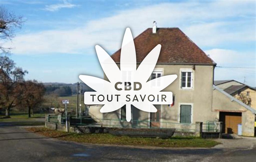 Village à Le-Latet avec feuille Cannabis CBD