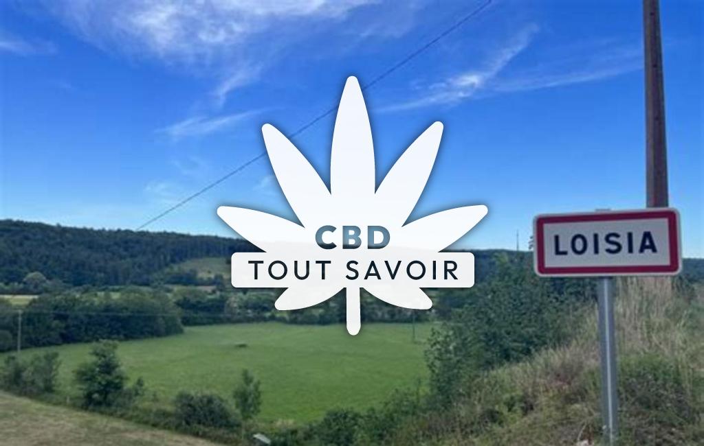 Village à Loisia avec feuille Cannabis CBD