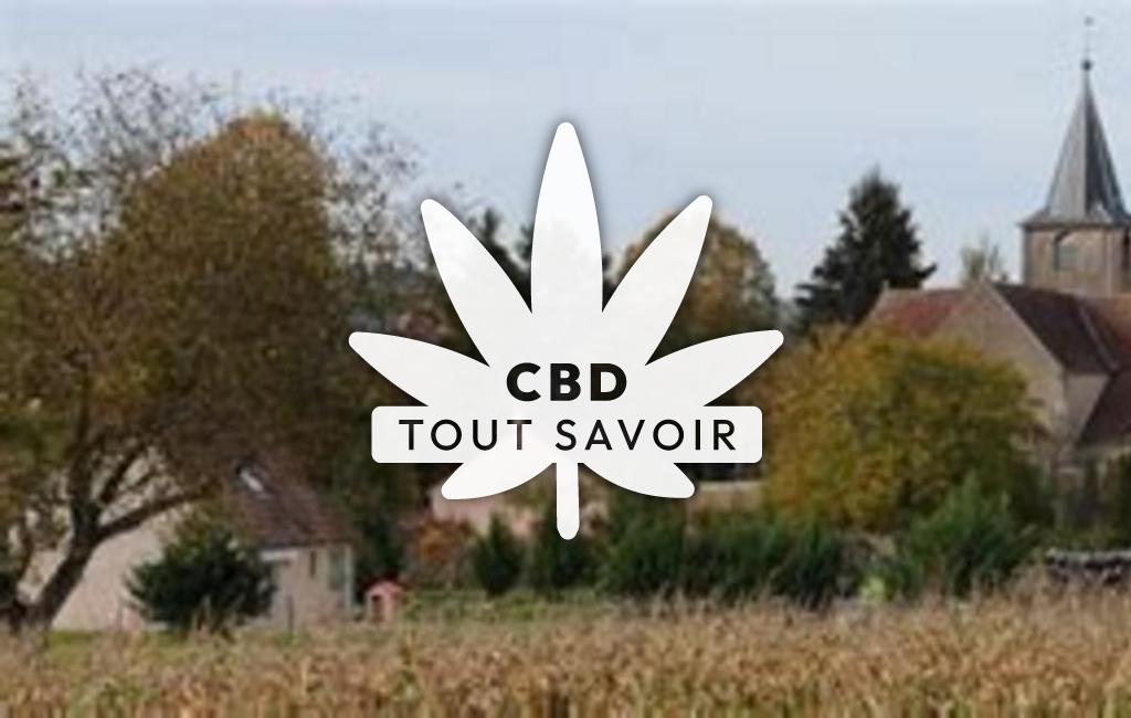 Village à Vitreux avec feuille Cannabis CBD