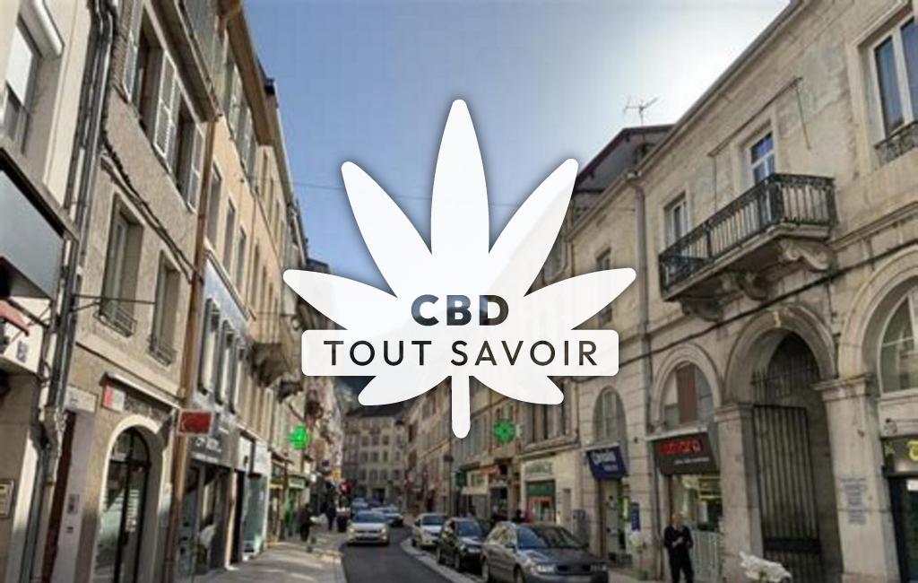 Village à Vaux-les-Saint-Claude avec feuille Cannabis CBD