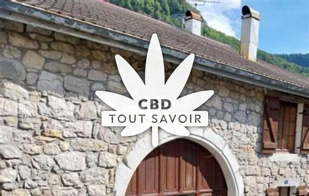 Village à Vulvoz avec feuille Cannabis CBD