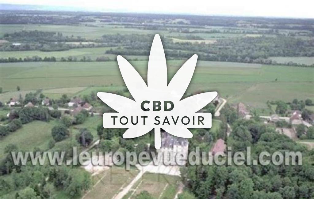 Village à Augerans avec feuille Cannabis CBD