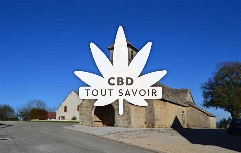 Village à Briod avec feuille Cannabis CBD