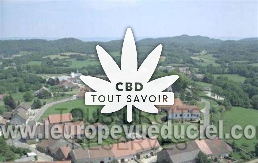 Village à Publy avec feuille Cannabis CBD