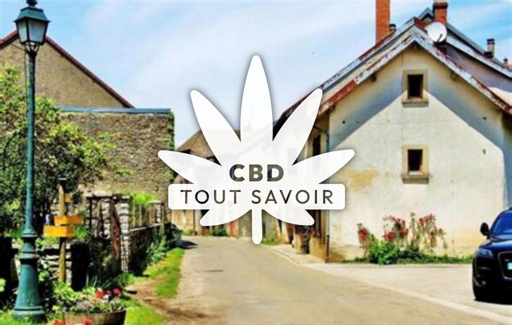 Village à Les-Planches-Pres-Arbois avec feuille Cannabis CBD