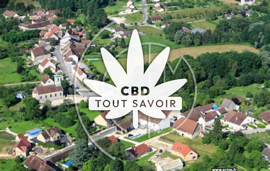 Village à Chatenois avec feuille Cannabis CBD