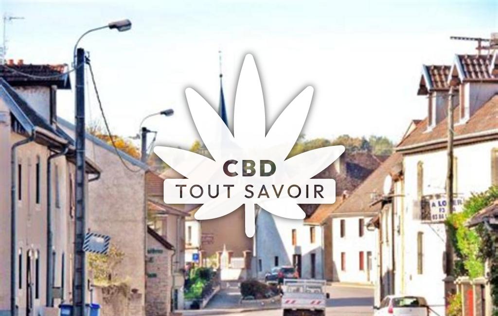 Village à Orchamps avec feuille Cannabis CBD