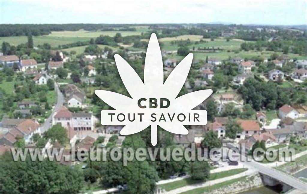 Village à Ranchot avec feuille Cannabis CBD