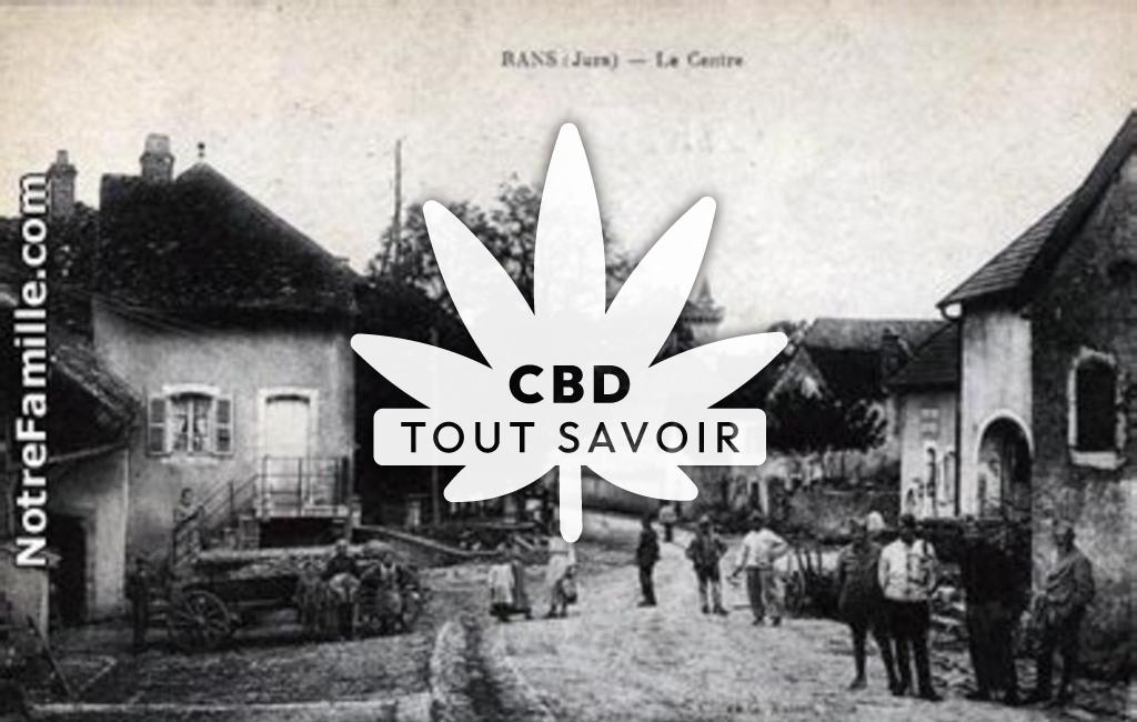 Village à Rans avec feuille Cannabis CBD
