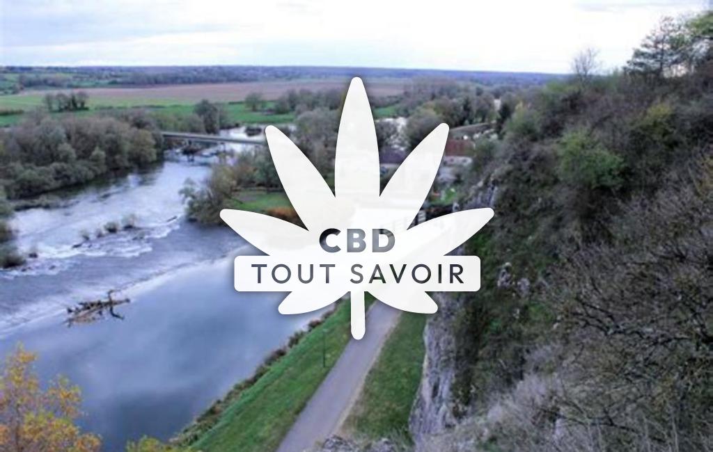 Village à Rochefort-sur-Nenon avec feuille Cannabis CBD