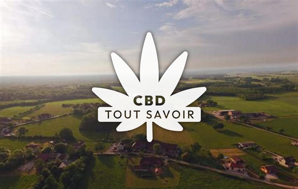 Village à Biefmorin avec feuille Cannabis CBD